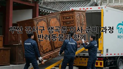 부산 강서구 생곡동 이사 준비 과정: 반려동물과 함께! 🐶🏠